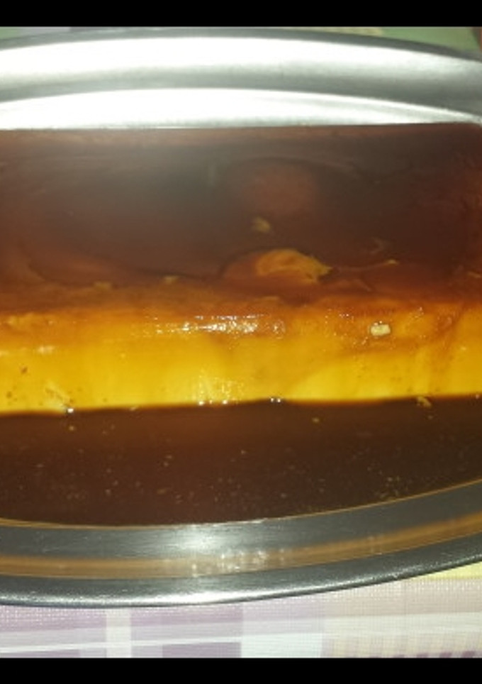 Una foto de Flan con sabor a café