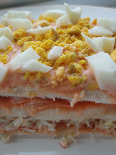Una foto de Pastel de buey de mar y langostinos