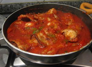 Foto principal de Conejo frito con tomate y pimientos de Murcia