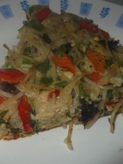Una foto de Tortilla de spaghettis