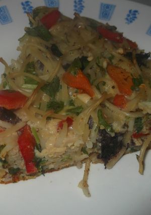 Una foto de Tortilla de spaghettis
