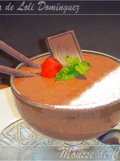 Una foto de Mousse de chocolate con un toque de ron