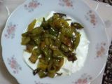Pimiento frito con yogurt
