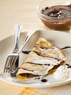 Una foto de Crêpes de chocolate