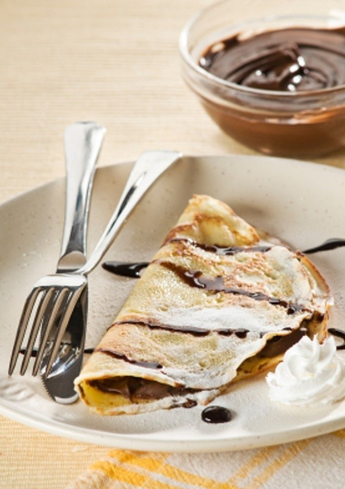 Una foto de Crêpes de chocolate