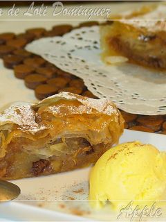 Una foto de Apple strudel ó Apfelstrudel