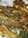 Bagres de río fritos