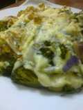Coliflor y brócoli gratinados al horno con salsa blanca