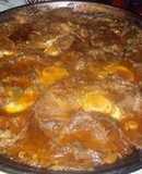 Churrasquitos de chancho con tuco y huevos al disco