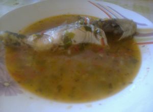Una foto de Sopa de bagre (pescados)