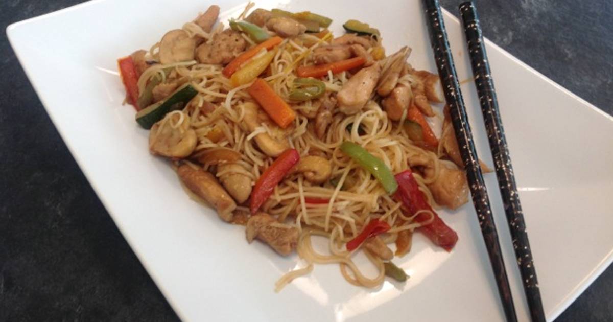 Tallarines chinos, receta de cocina fácil, sencilla y deliciosa