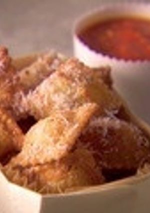 Una foto de Raviolis fritos