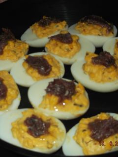 Una foto de Huevos rellenos con anchoas