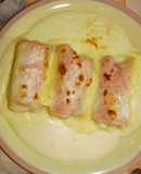 Rollos de plátanos y salsa de coco