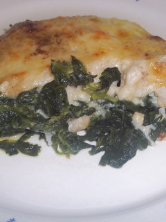 Una foto de Espinacas con pescado gratinadas