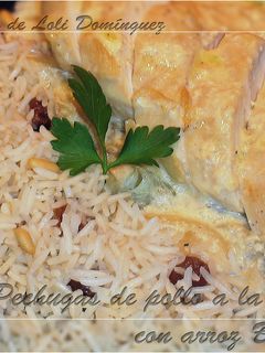 Una foto de Pechugas de pollo a la crema con arroz basmati