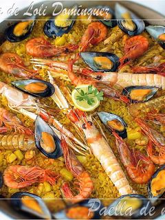 Una foto de Paella de marisco
