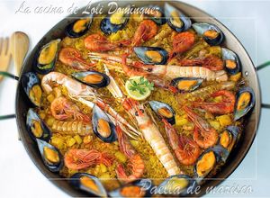 Una foto de Paella de marisco