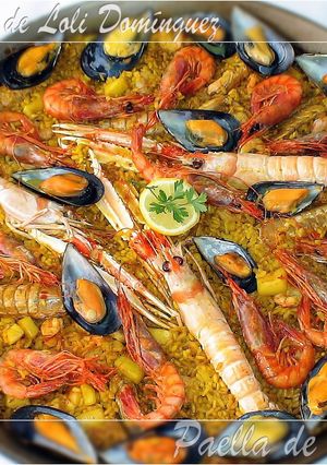 Una foto de Paella de marisco