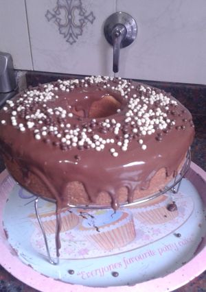 Una foto de Budín de naranja y chocolate