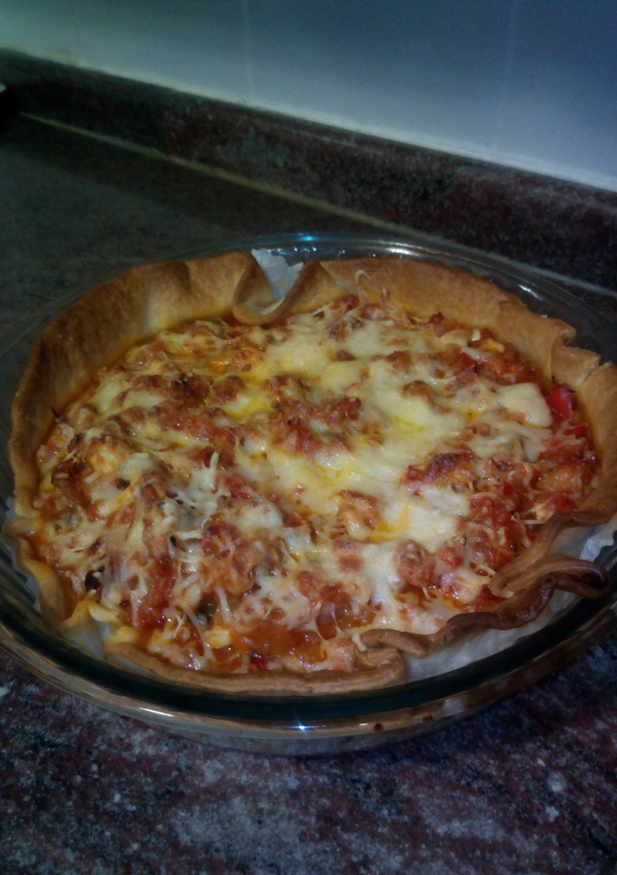 Una foto de Quiche de ratatouille