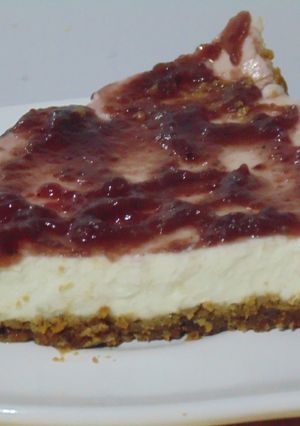 Una foto de Tarta de queso para diabéticos sin horno