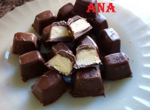 Una foto de Bombones kinder caseros