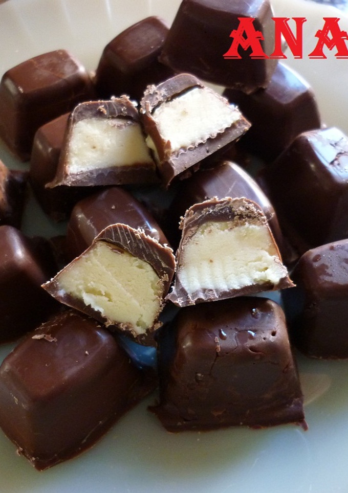 Una foto de Bombones kinder caseros