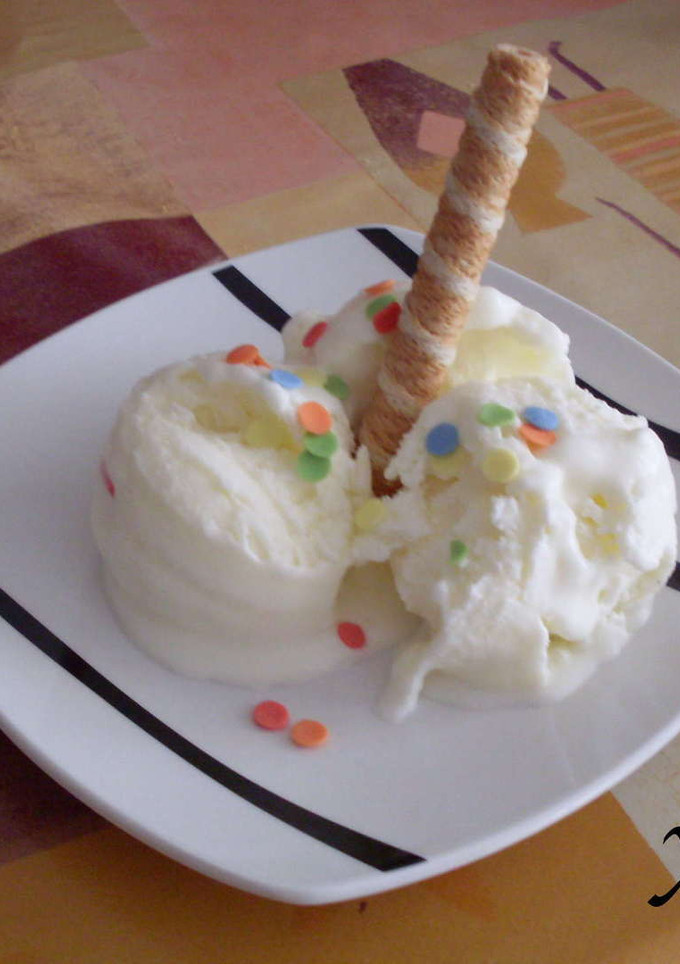 Una foto de Helado cremoso de yogur