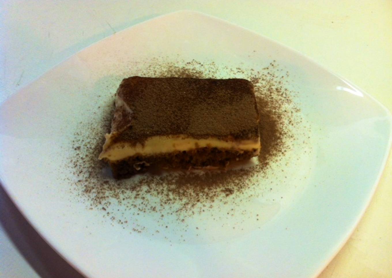 Tiramisú sin huevo