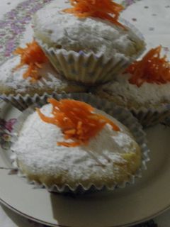 Una foto de Muffins de zanahoria y naranja