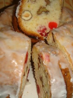 Una foto de Budín de crema con frutas