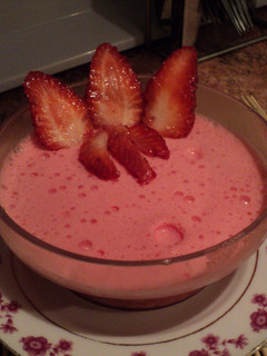 Una foto de Bavaroise de frutilla con fruta natural