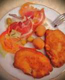Filetes de lomo de cerdo empanado
