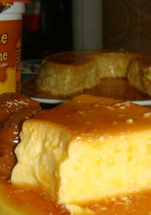 Una foto de Flan tradicional