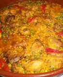 Arroz con setas y conejo de monte
