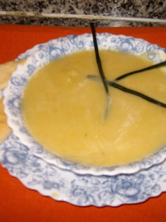 Una foto de Crema de arroz al azafrán