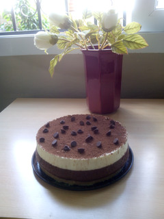 Una foto de Tarta de queso mascarpone y chocolate