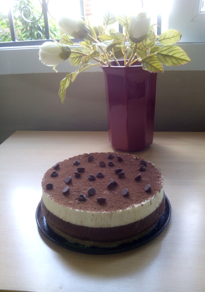 Una foto de Tarta de queso mascarpone y chocolate