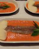 Filetes de sardina con salmorejo