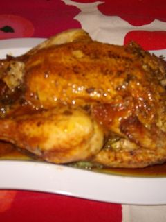 Una foto de Pollo a la sidra con manzanas