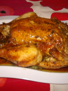 Una foto de Pollo a la sidra con manzanas