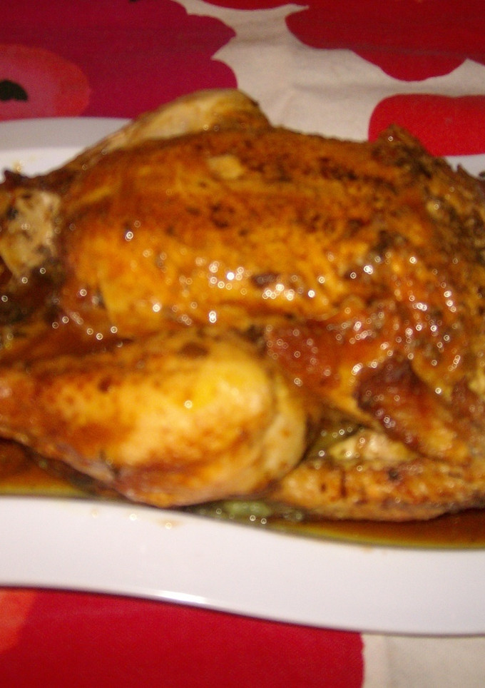 Una foto de Pollo a la sidra con manzanas
