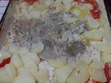 Peceto a la leche con vegetales