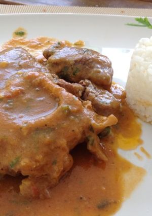 Una foto de Osobuco a la milanesa