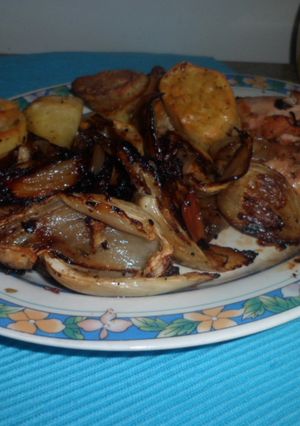Una foto de Pollo con hinojos grillados