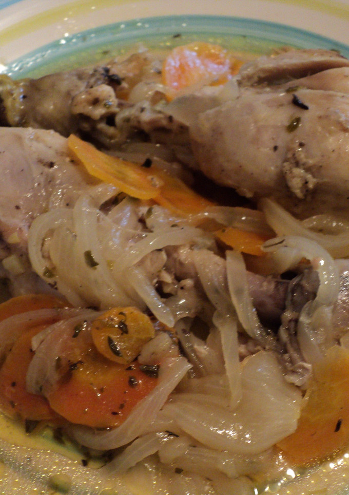 Una foto de Pollo escabechado