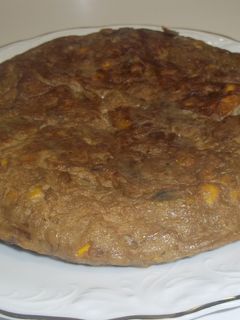 Una foto de Tortilla de alcachofas y maíz
