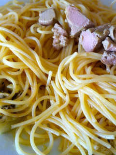 Una foto de Espaguetis con foie