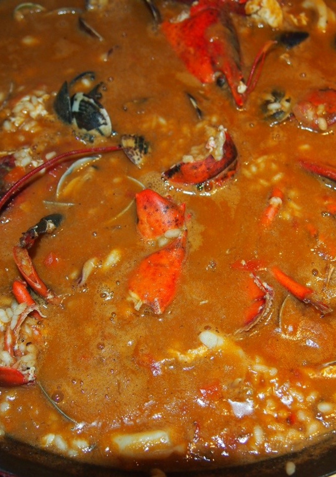 Una foto de Arroz caldoso con bogavante 